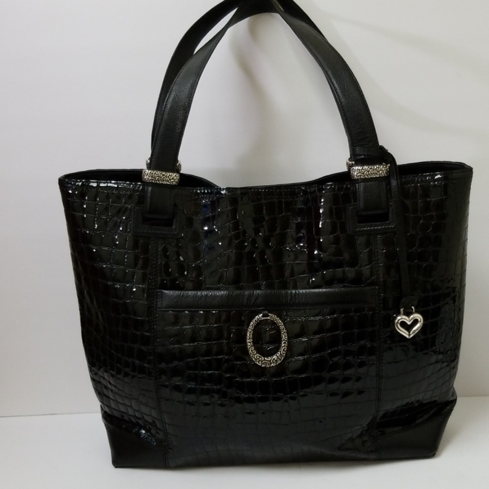 Brighton Patent Leather Croc Tote